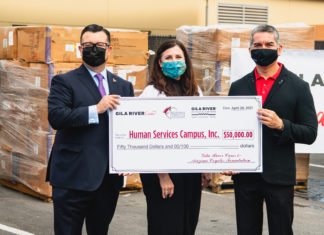 Gila River Hotels & Casinos and Arizona Coyotes “Pay It Forward” with $50,000 Check to Human Services Campus Pay It Forward Day