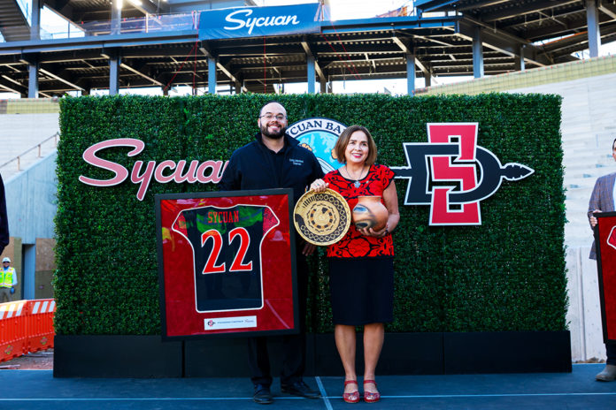 Sycuan Casino Resort and the Sycuan Band of the Kumeyaay Nation were announced as the Inaugural Founding Partner of San Diego State University's new Aztec Stadium Sycuan Casino Resort and the Sycuan Band of the Kumeyaay Nation were announced as the Inaugural Founding Partner of San Diego State University's new Aztec Stadium