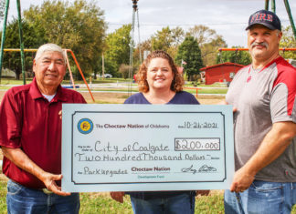 Choctaw Development Fund Awards $200,000 to Town of Coalgate in Oklahoma