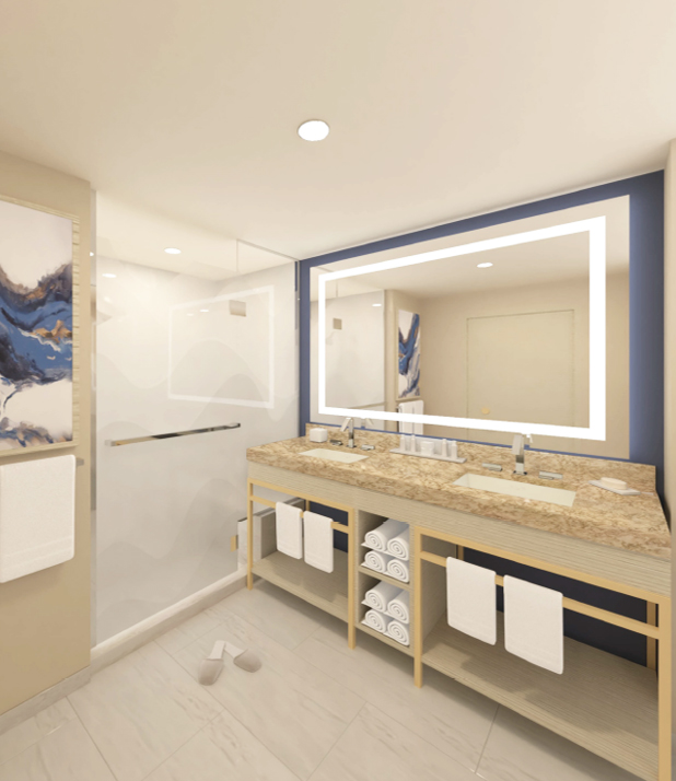 ilani hotel bathroom rendering