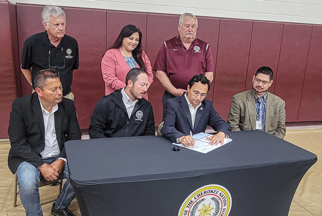 Chief Hoskin Signs Election Law Reform Indian Gaming