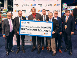 Spirit of Sovereignty Slot Tournament Raises $24,000 to Benefit Native Youth IGA_IGT-Check-Presentation