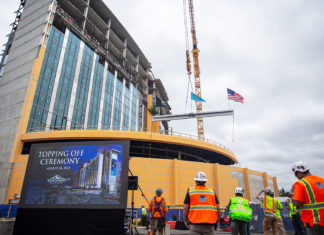 Muckleshoot Casino Celebrates Topping Off of Hotel Tower Muckleshoot Final Beam