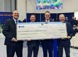AGEM, AGA, JCM Global Present $180,000 Check to ICRG JCM ICRG Check Presentation