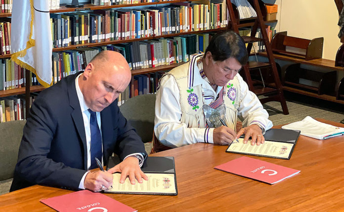 Oneida Colgate Repatriation Signing Oneida Colgate Repatriation Signing