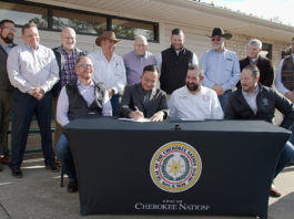 Cherokee Nation Provides Additional $500,000 for Water Infrastructure Improvements Cherokee $500K Roland MOU