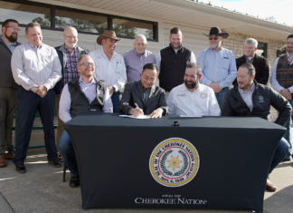 Cherokee Nation Provides Additional $500,000 for Water Infrastructure Improvements Cherokee $500K Roland MOU
