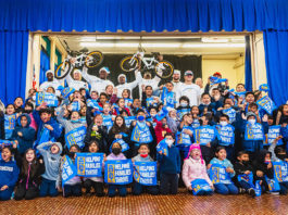 Pechanga, LA Chargers Surprise Elementary Children With New Bikes for Christmas Pechanga LA Chargers Bikes for Kids