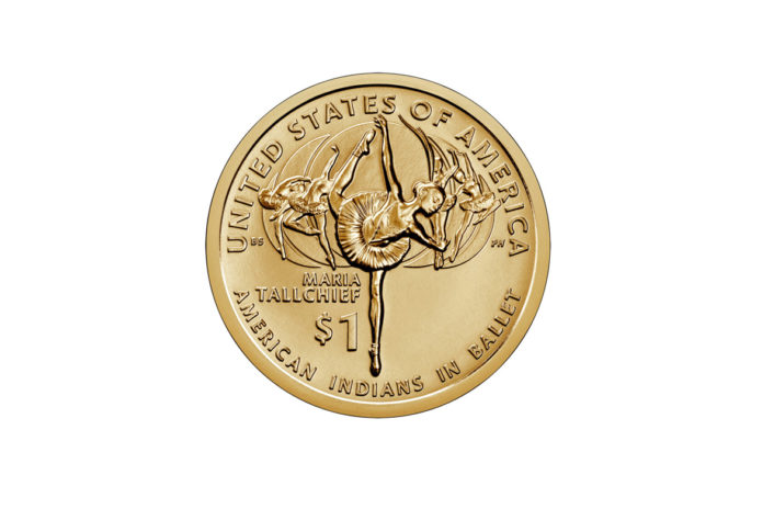 Maria Tallchief and American Indians in Ballet $1 coin