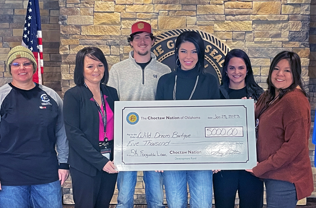 Choctaw Development Fund Awards $5,000 Forgivable Loan to
Wild Dream Boutique