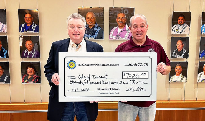 Choctaw City of Durant donation