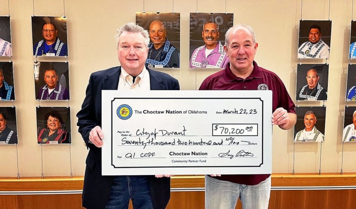 Choctaw City of Durant donation Choctaw City of Durant donation