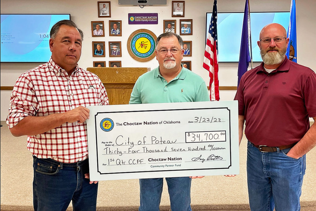 Choctaw City of Poteau donation