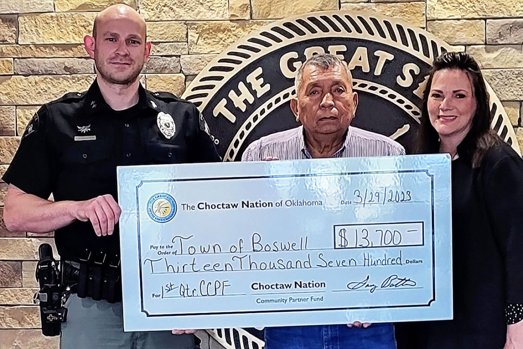 Choctaw Town of Boswell donation