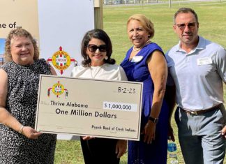 Poarch Band of Creek Indians Invests in Local Healthcare With $1 Million Donation Poarch Creek Thrive Alabama donation
