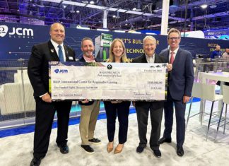 JCM Global, AGEM, AGA Support Responsible Gaming With $180,000 Donation to ICRG AGEM, AGA, JCM check to ICRG