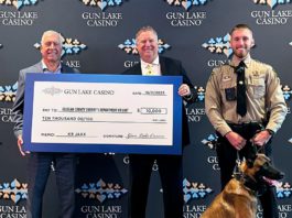 Gun Lake Casino Donates $10,000 to Allegan County Sheriff’s Dept. for New K-9 Gun Lake Casino K9 donation