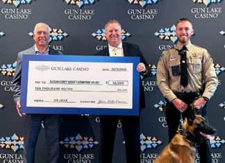 Gun Lake Casino Donates $10,000 to Allegan County Sheriff’s Dept. for New K-9 Gun Lake Casino K9 donation