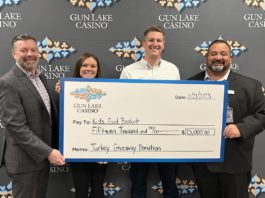 Gun Lake Casino Donates $15,000 to Kids’ Food Basket Charity GLC Kids Food Basket donation