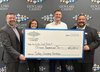 Gun Lake Casino Donates $15,000 to Kids’ Food Basket Charity GLC Kids Food Basket donation