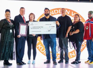 Jamul Casino Honors Veterans With Annual Luncheon, Check Presentation Jamul Casino Veterans Day donation