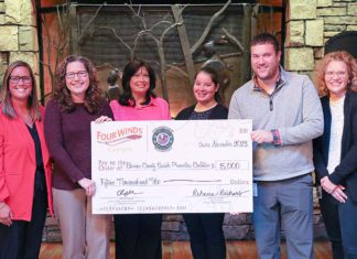 Four Winds Casinos Raise $15,000 for Local Community Wellness Organization Four Winds BCSPC donation