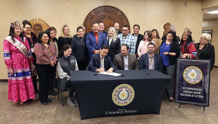 Cherokee 2024 Education Act signing