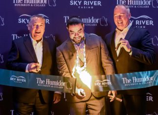“The Humidor” Lounge Opens at Sky River Casino Sky River The Humidor Ribbon Burning
