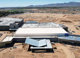 Construction Update on $450M Desert Diamond Casino White Tanks at San Lucy Desert Diamond White Tanks construction_aerial