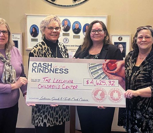 Grand Traverse Guests Donate $4,600 to Leelanau Children’s Center Grand Traverse $4500 Cash Kindness