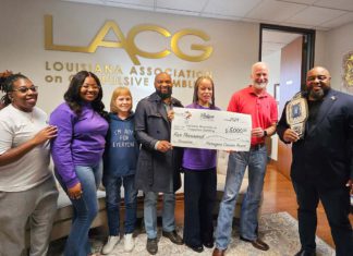 Paragon Casino Donates $5,000 to Louisiana Association on Compulsive Gambling Paragon $5K LACG Donation