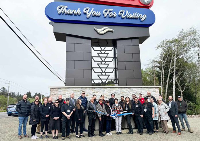 Chinook Winds monument sign