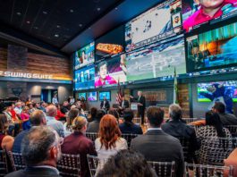 River Spirit Casino Resort Opens $17.5M Gridiron Sportsbar Gridiron Sportsbar ribbon cutting