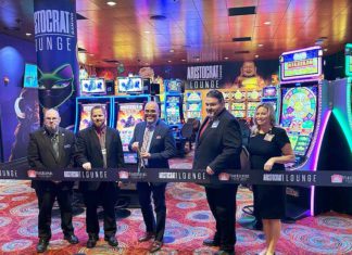 FireKeepers Casino Opens Aristocrat Gaming Lounge FireKeepers Aristo RibbonCutting