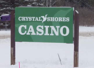 Crystal Shores Casino Grand Opening Postponed Due to Weather Crystal Shores Casino sign