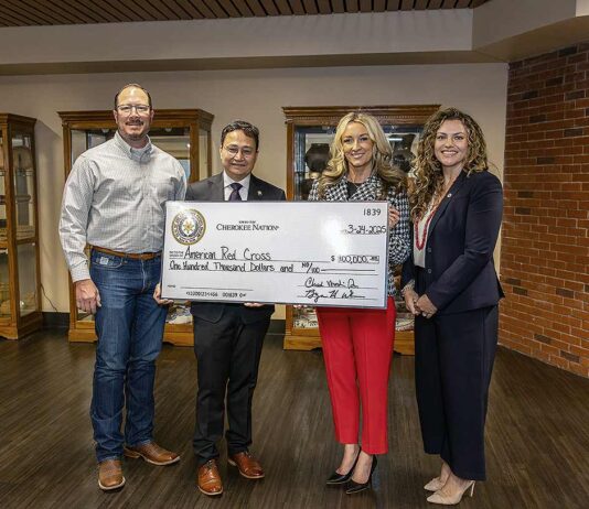Cherokee Nation Presents $100,000 Matching Gift to American Red Cross Cherokee $100K Red Cross donation