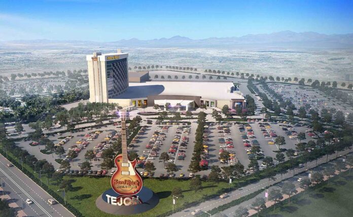 Hard Rock Tejon aerial exterior