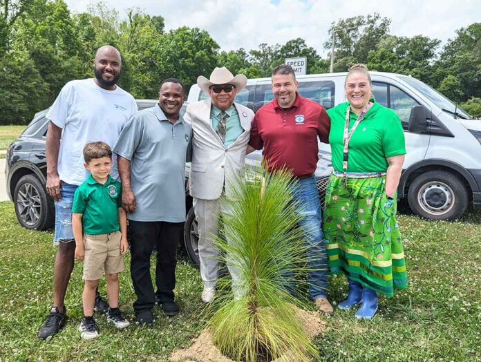 Tunica Biloxi Earth Day-tree planting