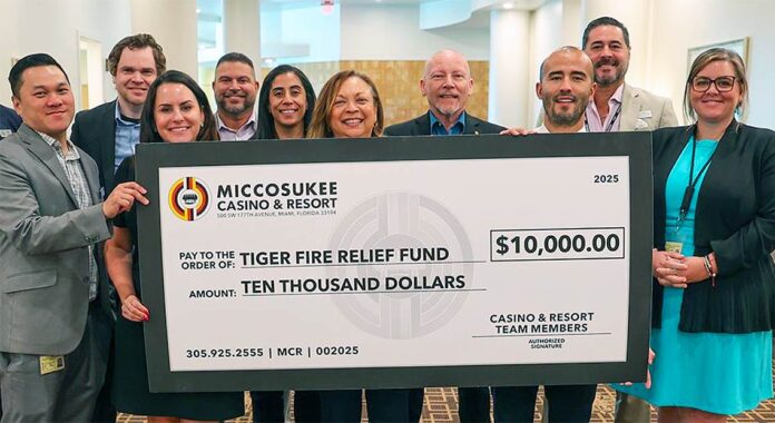 Miccosukee $10K Fire Relief