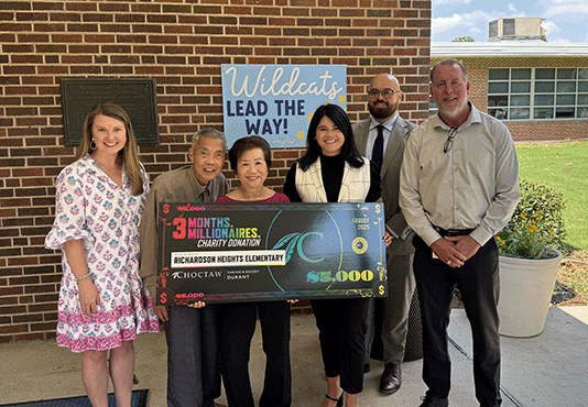 Choctaw Casino & Resort – Durant Makes $10,000 Donation to Richardson ISD Schools