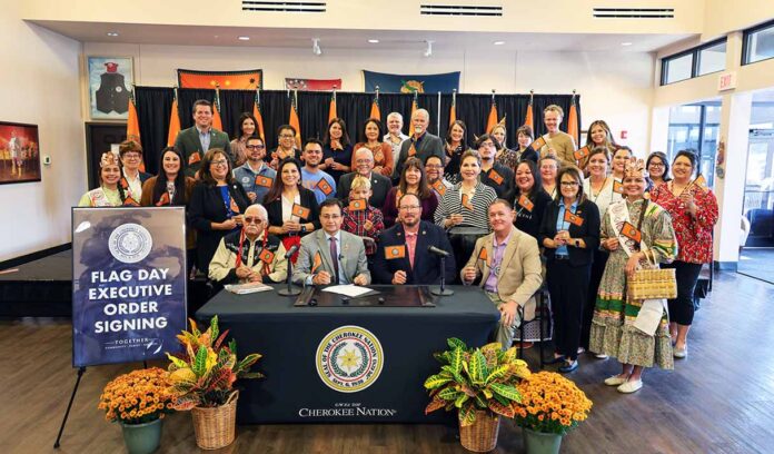 Cherokee Flag Day Signing