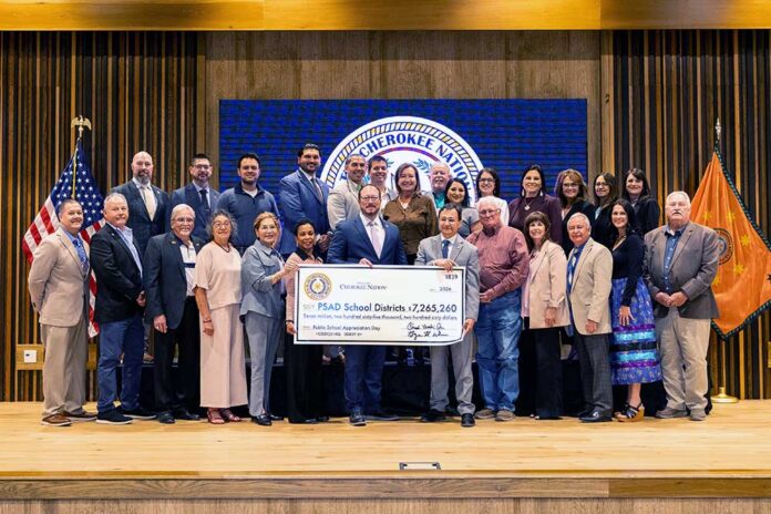 Cherokee school district donation