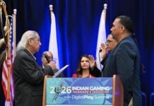 IGA Elects New Leadership to Board of Directors Chief Tehassi Hill_IGA swearing in