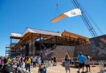 Redding Rancheria Raises Final Beam on Health Village health beam raising_ReddingRancheria_REVG